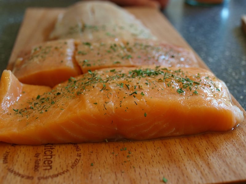 Umami-rich salmon dish